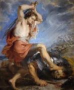 Peter Paul Rubens David Slaying Goliath oil